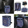 thumbnail image 4 of XYZCANDO Mandala Print Armrest Cover Keychain Lipstick Cover Handbrake Cover Fender Cover Trash Can Seat Belt Cover Car Cushion Cover Steering Wheel Cover Car Interior Decor, 4 of 7