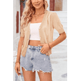 thumbnail image 5 of Arach&Cloz Women's Lightweight Summer Business Casual Cropped Short Sleeve Cardigan, 5 of 6