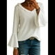 thumbnail image 3 of Blusa de Mujer con Volantes, Mangas 3/4, Cuello en V, Informal, para Negocios, y Verano XXL, 3 of 6