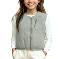 thumbnail image 4 of Samdudou Girls Outerwear Vests Lightweight Zip Up Sleeveless Jackets Kids Fall Winter Casual Coat School Wardrobe Jackets with Chest Pocket Size 2-10 Years, 4 of 7
