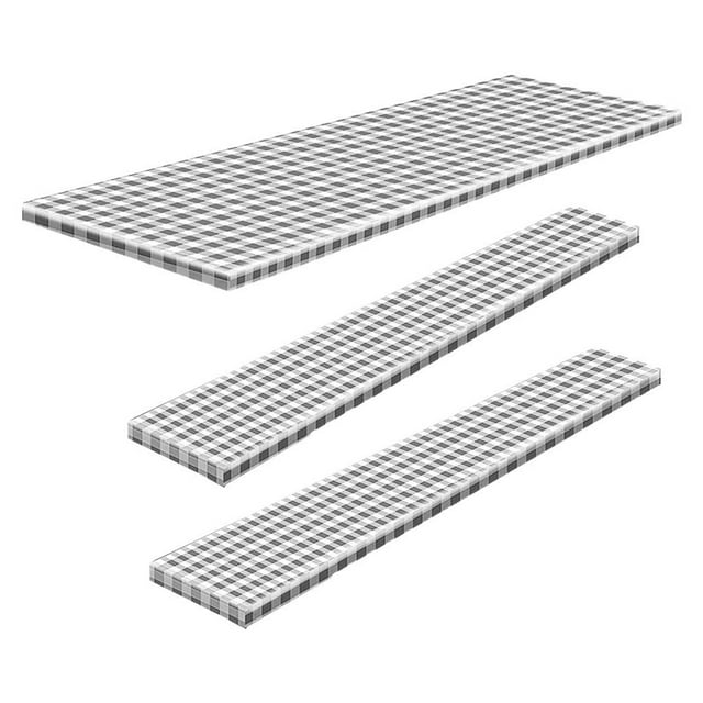 DOLITY Picnic Table & Benches Cover Checkered Printed Wipeable for gray
