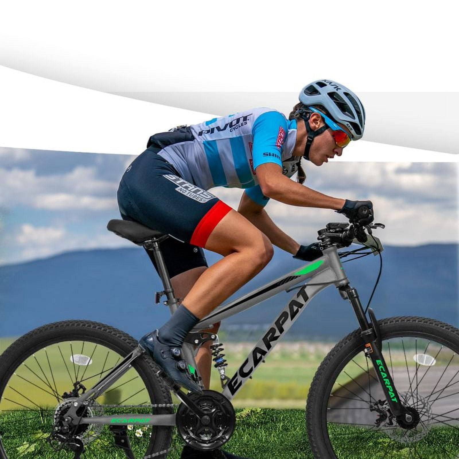 24 Inch Mountain Bike Full Suspension 21-Speed Shifter High Carbon Steel Frame Mechanical Disc Brakes for Adults Unisex