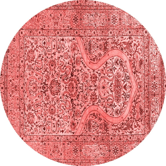 Ahgly Company Indoor Round Persian Red Traditional Area Rugs, 7' Round
