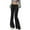 Black, variant on Timegard Flare Leggings for Women Lightfleece Low Waist Bell Bottom Slim Fall Winter Comfy Trousers