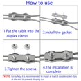 thumbnail image 3 of Clips de brida YONGSHENG Abrazaderas para cables dúplex M8 Acero inoxidable 304 8 Uds, 3 of 4