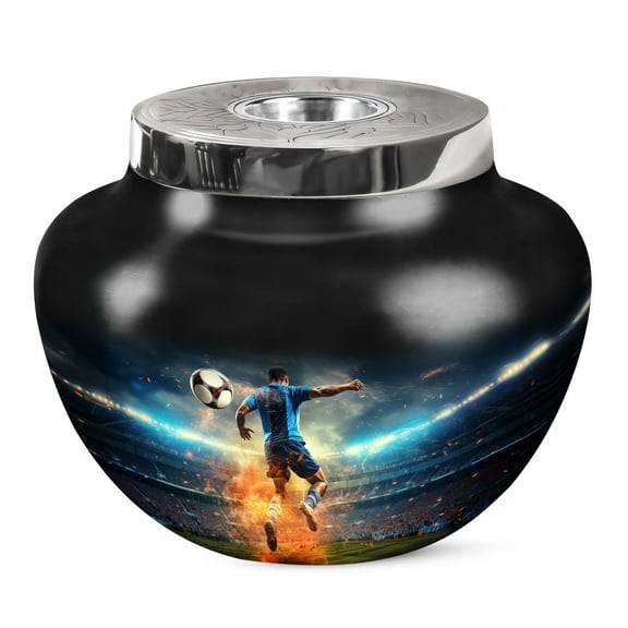 KARYLIZ Soccer Player Urn For Human Ashes Adult Male - Unique Urns For Human Ashes - unique urns for human ashes adult (Size - 10 INCH)