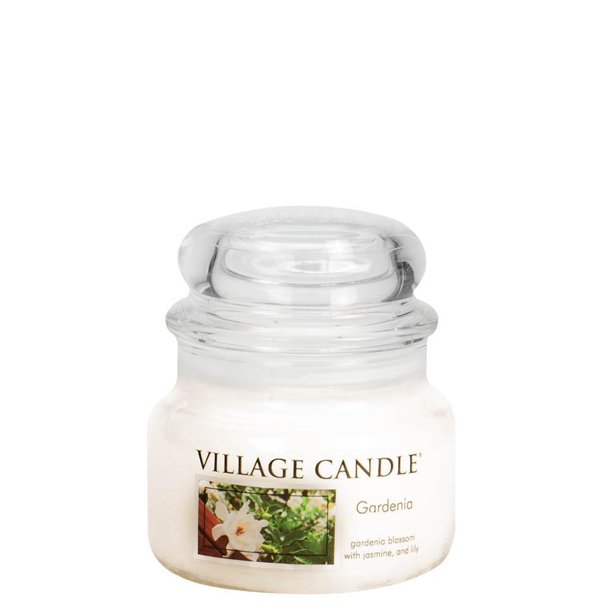 Village Candle Gardenia Small Glass Dome 11 oz Jar 106011345