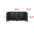 thumbnail image 7 of Vintage Style Buffet Cabinet, Storage Cabinets with 4 Doors, Thickened Sideboard Storage Cabinet for Entryway, Living Room, Antique Dark Grey, 7 of 7