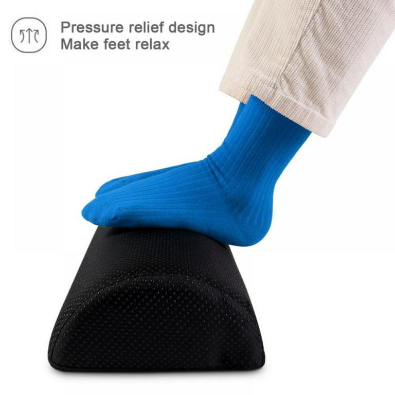 Everlasting Comfort Office Foot Rest Under Desk Ergonomic Memory Foam Foot  Pillow, Black