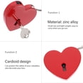 thumbnail image 4 of MasteelfCA Small Padlock with Key Romantic Couples Wishing Lock Jewelry Box Suitcase Lock, 4 of 8