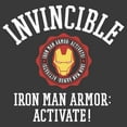 thumbnail image 2 of Boy's Marvel Iron Man Armor Activate  Graphic Tee Charcoal Heather X Large, 2 of 5