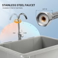 thumbnail image 6 of Ktaxon 20 Gallon Plastic Utility Sink with Hot/Cold Faucet, 36" Freestanding Laundry Tub with Storage Shelf, Soap Box for Bathroom, Laundry Room, Garage, Gray, 6 of 8