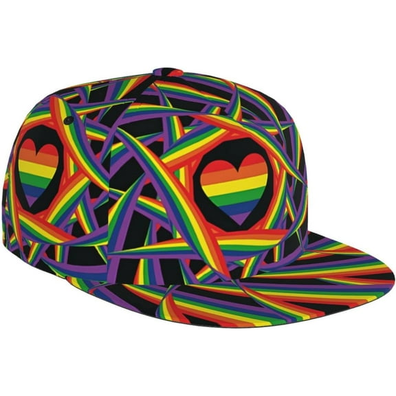 LGBT Rainbow Flag Baseball Cap Snapback Hats Love is Love Cap Excavator Hat Trucker Hat for Travel Picnic