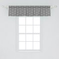thumbnail image 2 of Ambesonne Crazy Art Window Valance, Creative Flowers Like Formation of Intricate Hexagons and Stripes, Curtain Valance for Kitchen Bedroom Decor with Rod Pocket, 54" X 12", Charcoal Grey and White, 2 of 3