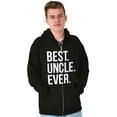 thumbnail image 4 of Best Uncle Ever Niece Nephew Zip Hoodie Sweatshirt Men Brisco Brands L, 4 of 6