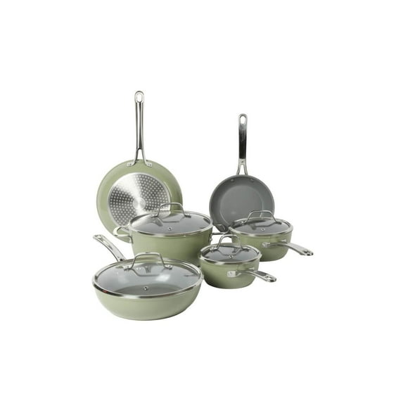 Sur La Table Gourmet Cuisine 10 Piece Aluminum Cookware Set W/ Glass Lid