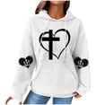thumbnail image 1 of Chandails à Capuchon pour Femmes, Blouse à Manches Longues Imprimée Décontractée Sweat à Capuche, 1 of 5