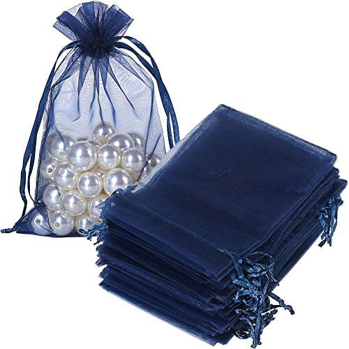 4 x 6 inch Candy Mesh Drawstring Favor Bags Jewelry Pouches for Christmas Wedding Party HRX Package 100pcs Gold Organza Gift Bags 