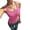 Hot Pink, variant on Women's Solid Color Tank Top with Built In Chest Bra