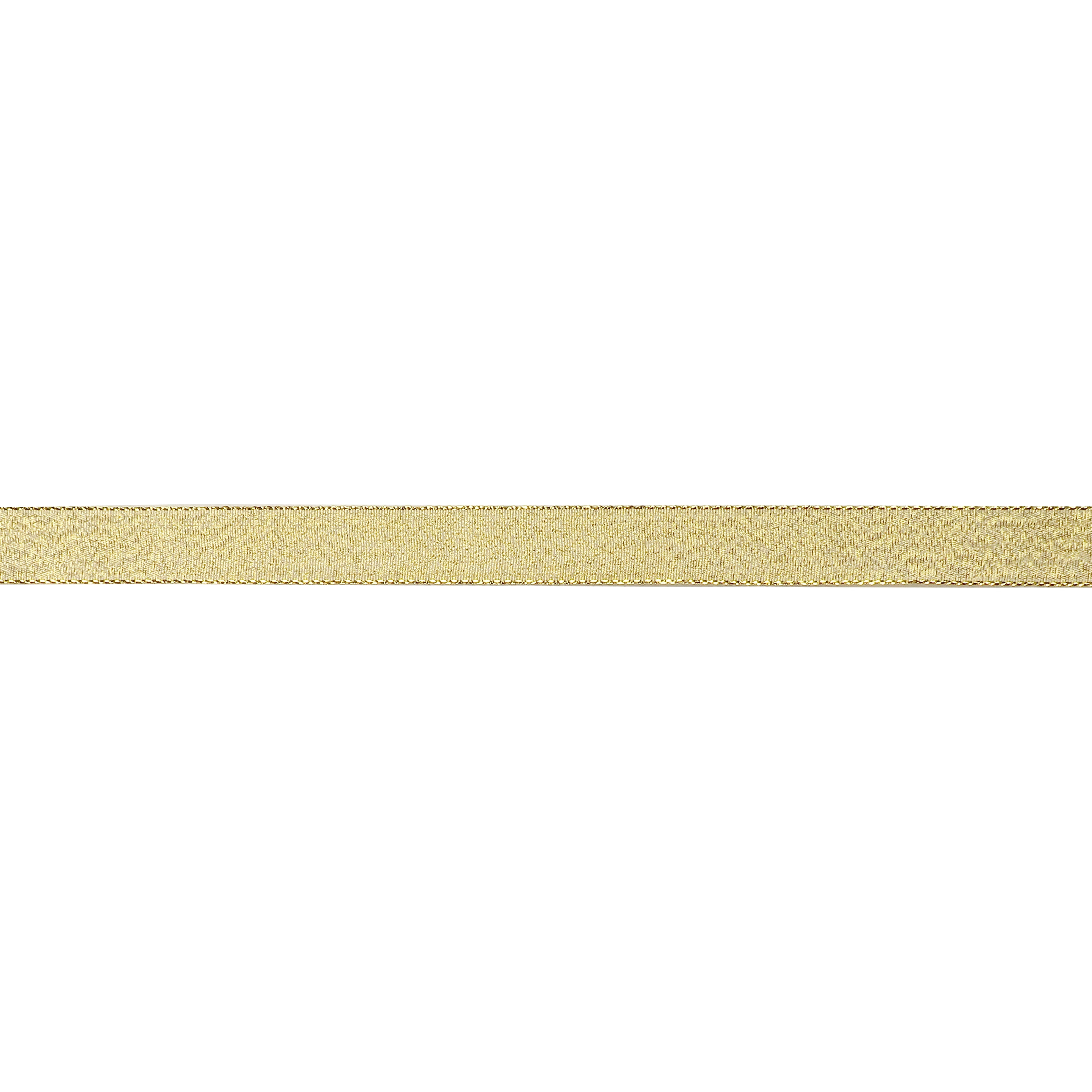 5/8" x 7yd. Gold Shimmer Ribbon by Celebrate It – Non-Wired with Woven Edge - Ideal for Gift Wrapping - Crafts & Decor - 12 Pack