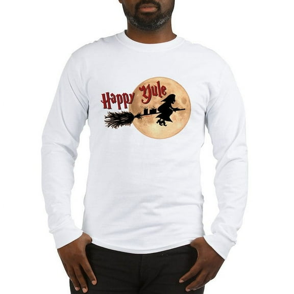 CafePress - Happy Yule Long Sleeve T Shirt - Unisex Cotton Long Sleeve T-Shirt