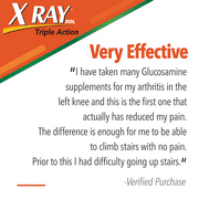 X Ray Triple Action Joint Health Supplement, Glucosamine Chondroitin, MSM, Vitamin D, 60 Count
