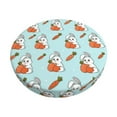 thumbnail image 6 of Uemuo Rabbit Is Eating Carrots Pattern Round Bar Stool Seat Covers Washable Stool Cushion Slipcover Elastic Bar Chair Covers-, 6 of 7