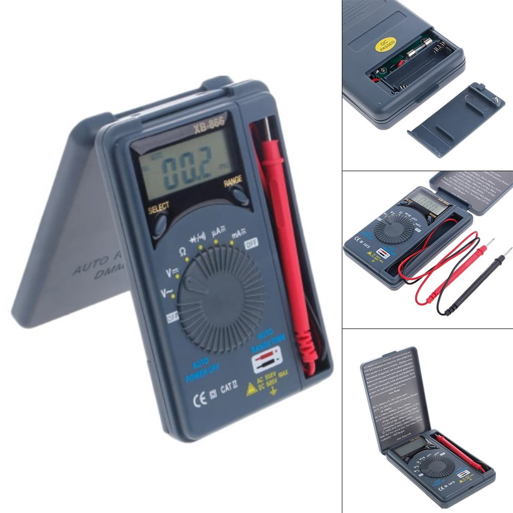 Xb866 Auto Range Lcd Voltmeter Tester Tool Ac/Dc Pocket Digital Multimeter