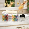 thumbnail image 7 of 2 Pack Rainbow Block Qtip Holder Dispenser Clear Plastic Storage Apothecary Jars for Cotton Swabs Balls Pads Floss, 7 of 7