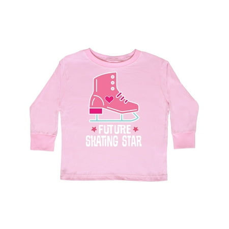 

Inktastic Skate Future Skating Star Girls Gift Toddler Toddler Girl Long Sleeve T-Shirt