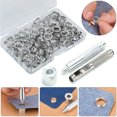 thumbnail image 4 of Anillos Con Ojales De 10Mm Para Zapatos, Núcleos De Cuentas, Herramientas De Perforación De Lona De Cuero, Kit De Ojales Diy Con Caja De Almacenamiento De Herramientas De Instalación De Metal, 100 Moyic TO004312-00, 4 of 6