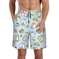 thumbnail image 1 of Naloa Rabbit Burger Coffee Print Men's Beach Shorts, Surfing shorts, Swim trunks, Quick Dry Swim Trunks for Surfing Beach Fun-Medium, 1 of 6