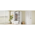 thumbnail image 3 of 3-Door Mirror  Wardrobe with 2 Drawers and Top Cabinet,White, 3 of 32