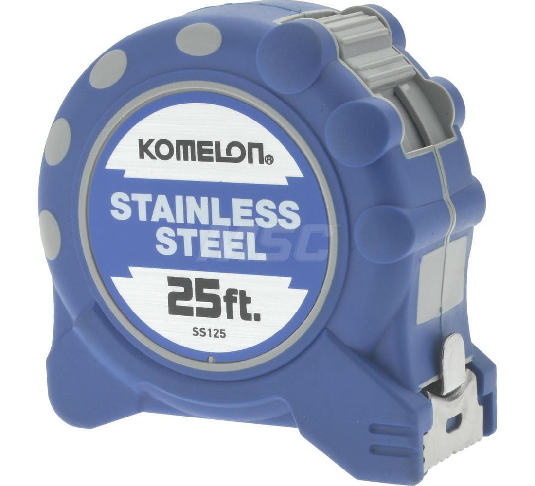 Komelon Stainless Steel Gripper 25 ft. L X 1 in. W Auto Lock Tape Measure 1pk