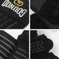 thumbnail image 2 of Guantes de ejercicio para levantamiento de pesas, antideslizantes, medio dedo, culturismo (XL negro), 2 of 8