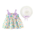thumbnail image 2 of Bnwani Spring Skirts for Girl 2024 Toddler Baby Summer Bow Print Suspender Skirt Girl Bowknot Dresses 3-4 T, 2 of 3