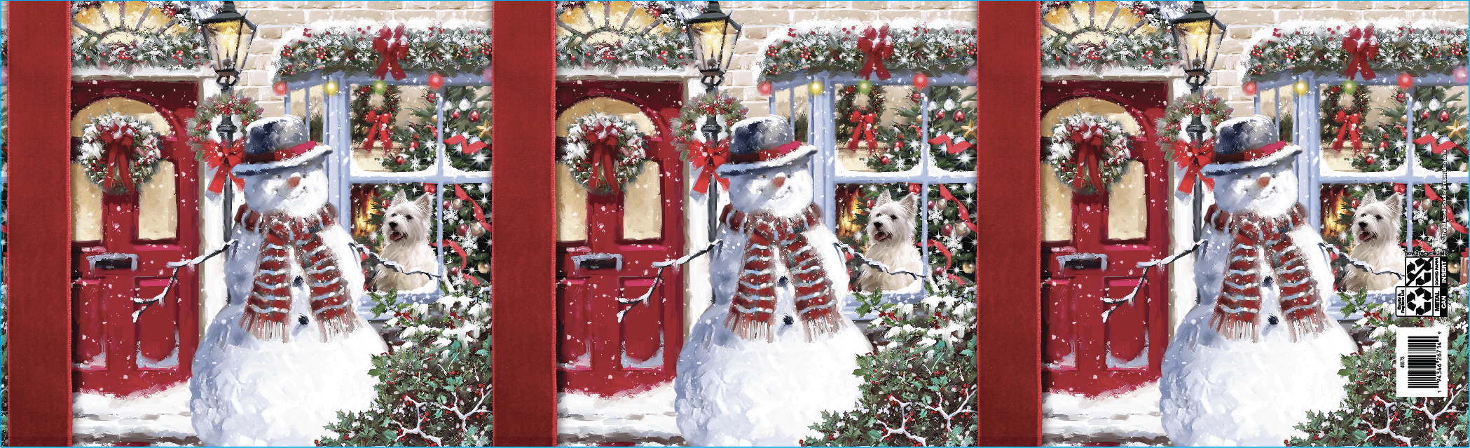 Great Value Christmas Popcorn Tin, Westie and Snowman, Assorted Popcorn, 21 oz.