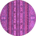 thumbnail image 1 of Ahgly Company Indoor Round Abstract Purple Modern Area Rugs, 7' Round, 1 of 4