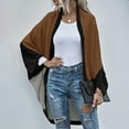thumbnail image 4 of Vedolay Cardigan Sweaters for Women Open Front Cardigans Soft Draped Ruffle Shrugs Coffee,L, 4 of 5
