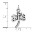 thumbnail image 2 of 925 Sterling Silver Solid Polished Oxidized Antique Dragonfly Charm 24x14.7mm Wide Pendant Necklace for Women, 2 of 2