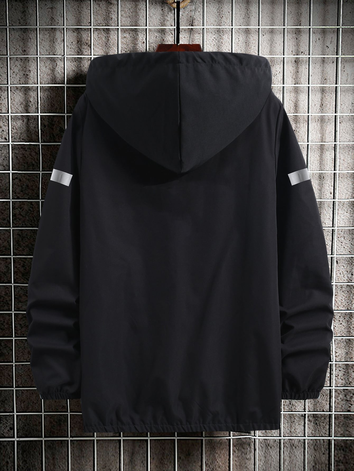 Black Men Reflective Letter Graphic Drawstring Hooded Jacket Without Tee Casual M(6) S035E - Walmart.com Black Men Reflective Letter Graphic Drawstring Hooded Jacket Without Tee Casual M(6) S035E - Walmart.com