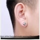 thumbnail image 4 of Pendientes de diamantes de colores no alergénicos, pendientes de acero inoxidable para hombres y mujeres, pendientes sin perforaciones, pendientes de acero de titanio, 4 of 5