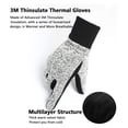 thumbnail image 2 of Gants d'Hiver -20 Gants Thermiques Gants Chauds pour Temps Froid Gants de Course Gants de Vélo à Écran Tactile pour Hommes Femmes Adaptés pour la Randonnée Conduite, Large Utilisation, 2 of 6