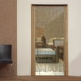 thumbnail image 3 of Boho Natural Wood and Bamboo Beaded Curtain for Doorway Room Divider 74.8 inch Retro, 3 of 15