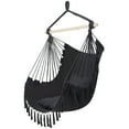thumbnail image 3 of IVV Hammock Chair Hanging Rope Swing Chair, Pole and 2 Pillows Included, Boho Macrame Cotton Hanging Chair for Indoor or Outdoor (Gray), 3 of 8