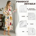 thumbnail image 6 of Tutolipy Christmas Nightgowns for Women Biscuit Printed Sleepwear Full Length Loungewear Ho Ho Printed House Dress for Fall Winter, XL, 6 of 7