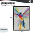 thumbnail image 4 of Stupell Industries Contemporary Rainbow Winged Hummingbird Black Floating Frame Canvas Art, 17 x 25, by Chromatic Storm Studio, 4 of 8