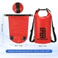 thumbnail image 2 of Uxcell Waterproof Dry Bag, Waterproof Bags with Whistle Red 20L, 2 of 2