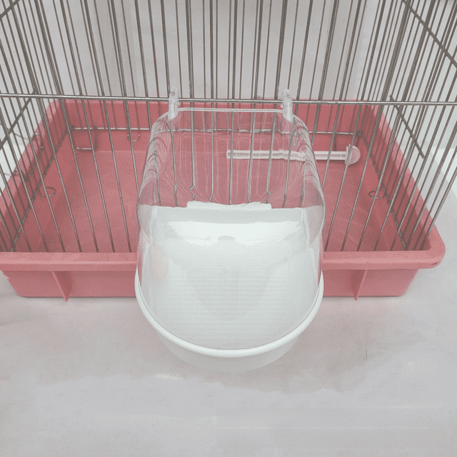 Bañera para loros al aire libre Bañera para pájaros Piel de tigre Peonía Pájaro y otros pájaros pequeños con Bath Box Limpieza de mascotas
