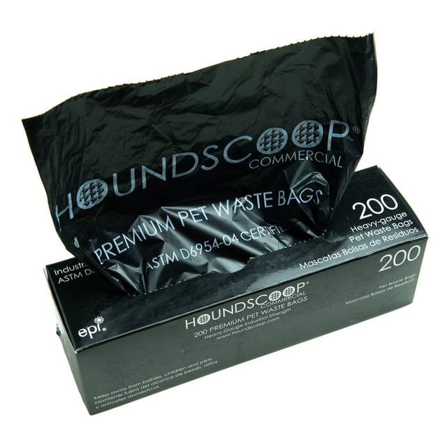 Bolsas para basura para mascotas HOUNDSCOOP, caja de 2000 (10 rollos de 200 bolsas)